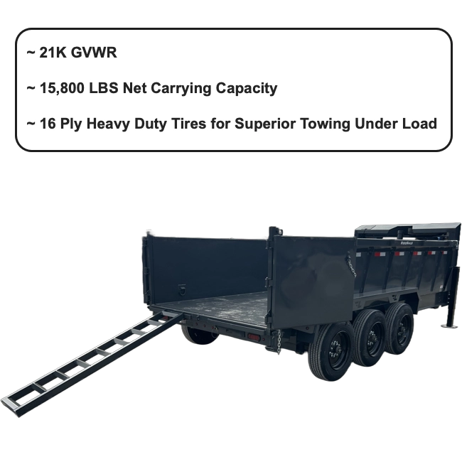 Dump Trailer - 21K - 7' x 1 6' hover