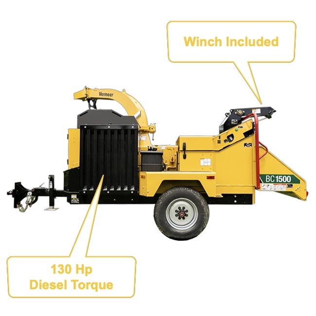 Wood Chipper - 15" w/Winch