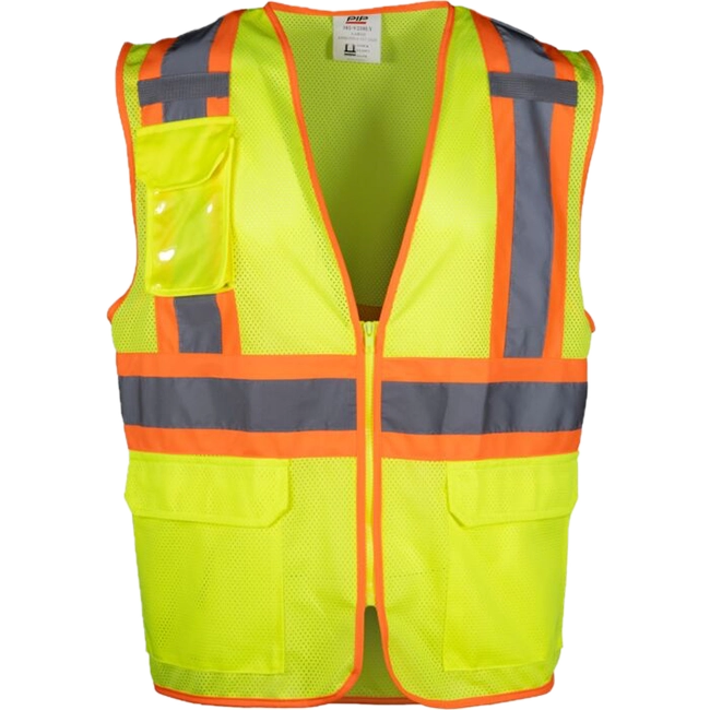 Mesh Safety Vest w/Pockets - XL